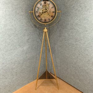 Luxury Vintage Tripod-Mounted Metal Clock