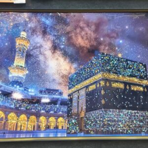 Holy Kaaba Night View –Premium Islamic Wall Frame