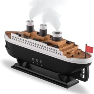Titanic Humidifier Mould Decorative Air Humidifier Essential Oil Diffuser Jellyfish Smoke Ring Spray Aromatherapy ApplianceShip Showpiece for Office, Home, Decoration