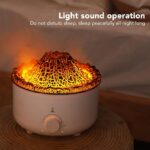 Volcano Aromatherapy Humidifier, Simulation Ultrasonic Humidifier 2 Spray Modes for Living Room for Study (EU Plug)