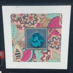 Turquoise Geode Stone 3D Wall Art Frame – Luxury Botanical Pattern Edition