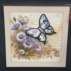 Floral Whisper Butterfly 3D Wall Art Frame – Elegant Nature Décor