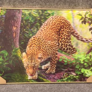 Majestic Leopard Forest Wall Art – Premium Framed Print