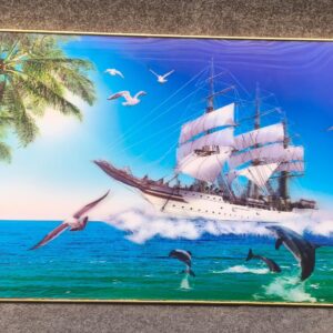 Majestic Sailing Ship Ocean Wall Art – Premium Framed Print