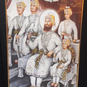 Divine Radiance: Guru Gobind Singh Ji & Chaar Sahibzade Art Frame