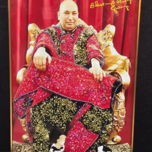 Royal Hand-Embellished Portrait Wall Art with Premium Frame