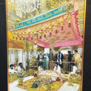 Sacred Sikh Darbar Sahib Wall Art – Hand-Embellished Crystal Finish