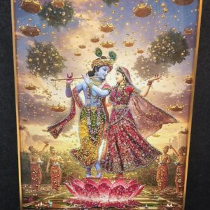 Divine Raas Leela – Radha Krishna Premium 3D Crystal Wall Art