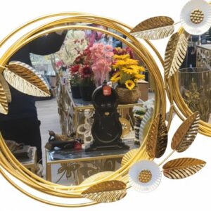Floral Accent Infinity Mirror Set"