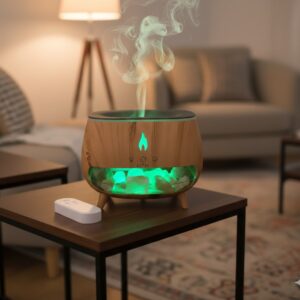 The "Noor" Premium Himalayan Salt & Flame Diffuser