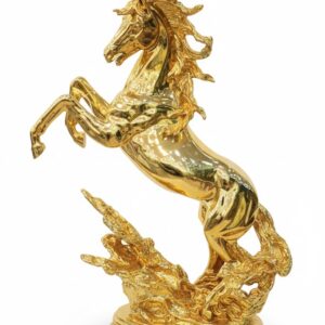 Royal Golden Majestic Horse Sculpture