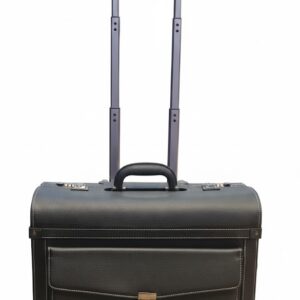 Four Wheel Pilot Case Faux Cabin Bag Commander Black