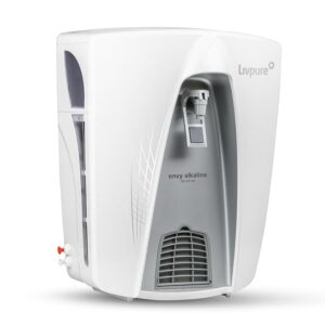 LIVPURE LIV-ENVY-ALKALINE 8 L RO + UV + UF + TDS + Alkaline Water Purifier 7 STAGE ADVANCED PURIFICATION WITH ALKALINE PH 8+ | SUITABLE FOR ALL - BOREWELL, TANKER, MUNICIPALITY WATER (White)