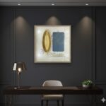 Modern Metallic Leaf Wall ART