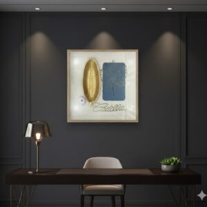 Modern Metallic Leaf Wall ART