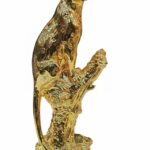 LR Decor E-Shop Leopard Statue Resin Table Centerpiece for Home Office Garden Bookcase Shelf Style B