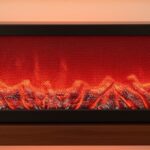 Premium LED Electric Fireplace with Realistic Flame Effect for Living Room Decor.