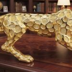 Modern Golden Leopard Home Decor