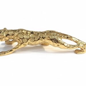 Aurelius Golden Panther – Premium Electroplated Gold Figurine for Luxury Decor