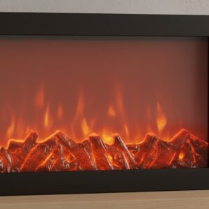 Elite Compact LED Electric Fireplace for Living Room Decor.