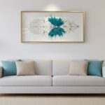 Luxury & Artistic (Premium Look), Jeweled Feather Symphony Wall Art
