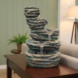 Premium Multi-Tier Natural Stone Fountain.