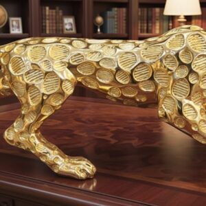 Modern Golden Leopard Home Decor