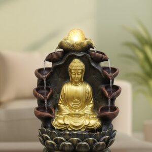 Premium Golden Buddha Cascading Fountain.