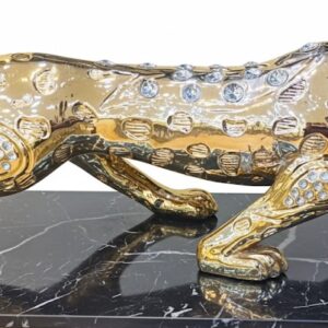 Crystal-Embellished Royal Golden Panther