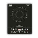 KENT Diamond Induction Cooktop 2000W|8 Preset Menu|Full Microcrystalline Glass|Feather Touch Buttons & Led Display|Milk Boiling & Keep Warm Function|Overheat Protection & Auto Turn-Off, Radiant,Black