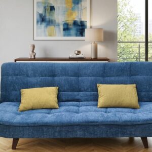Sofa Cum Bed-Dual Function.Transform Easily From Sofa to Bed. Perfect for Small Spaces Use.stylish Design That Complements Any Room,BLUE