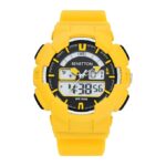 United Colors of Benetton Digital Watch for Unisex with Black Round Dial & Yellow Silicone Strap Band Water Resistant Unisex Wrist Watches - UWUCG0602
