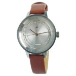 Fastrack Quartz Analog Silver Dial With Brown Color Leather Strap Watch For Girls