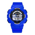 United Colors of Benetton Digital Watch for Unisex with Black Round Dial & Blue Silicone Strap Band Water Resistant Unisex Wrist Watches - UWUCG0600