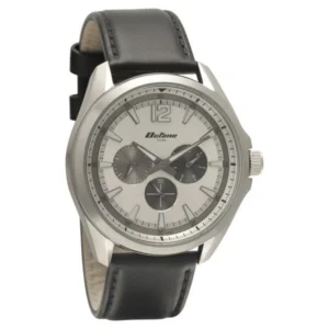 Titan Quartz Multifunction Silver Dial Leather Strap Watch for Men.