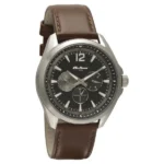 Titan Quartz Multifunction Black Dial Leather Strap Watch for Men