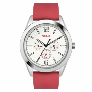Helix By Timex White Round Analog Silicone Watch Men -TW031HG18