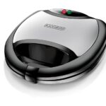 Black+Decker  Sandwich Maker | 2 Years Warranty | 750 Watt | Electric, Toaster Sandwich Maker, Grill, 2-Slice Interchangeable Multi-Plate